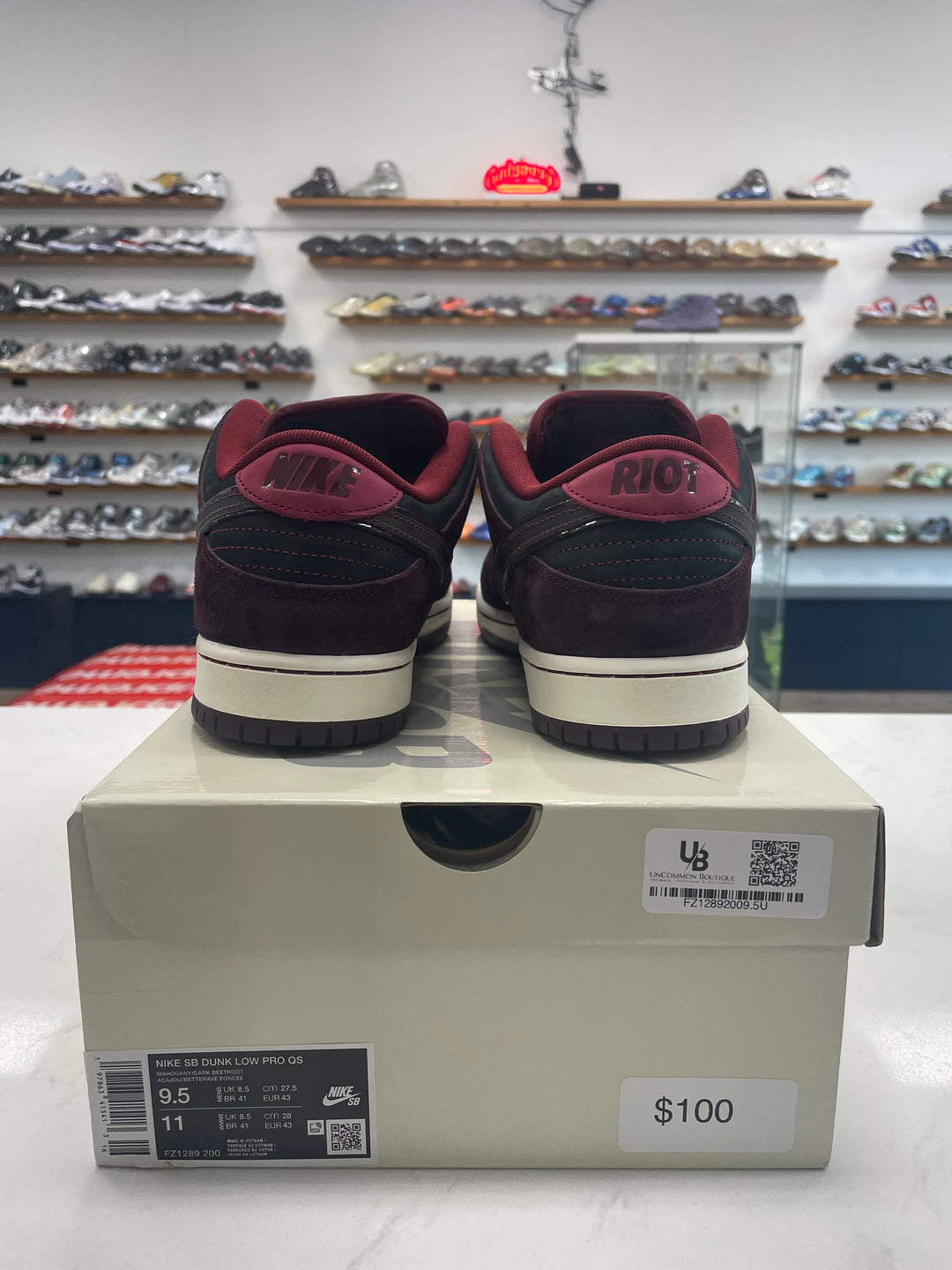 Nike SB Dunk Low Riot Skate Shop - Worn