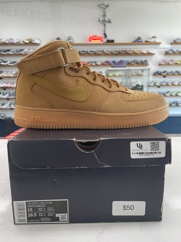 Nike Air Force 1 Mid '07 Flax - Worn