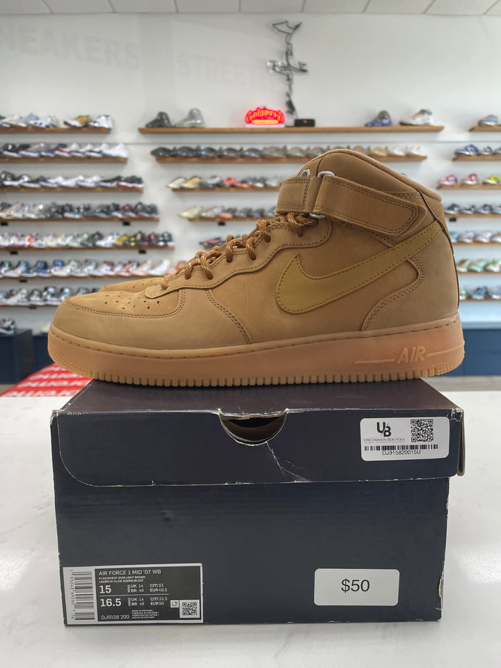Nike Air Force 1 Mid '07 Flax - Worn