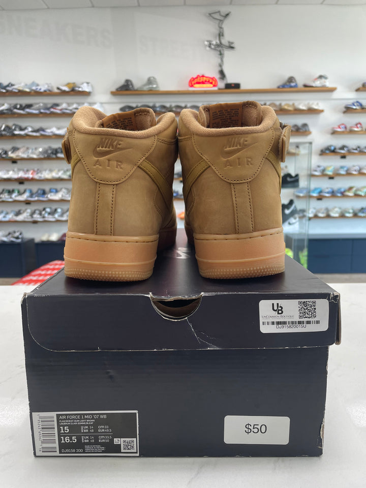 Nike Air Force 1 Mid '07 Flax - Worn