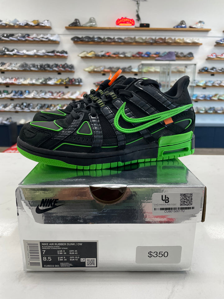 Nike Air Rubber Dunk Off-White Green Strike - Worn
