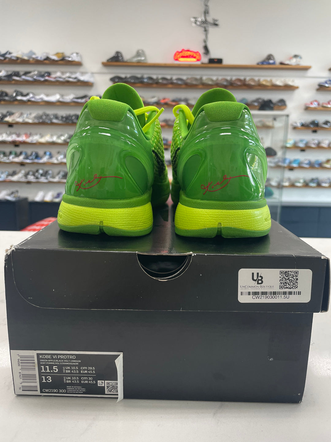 Nike Kobe 6 Protro Grinch (2020) - Worn