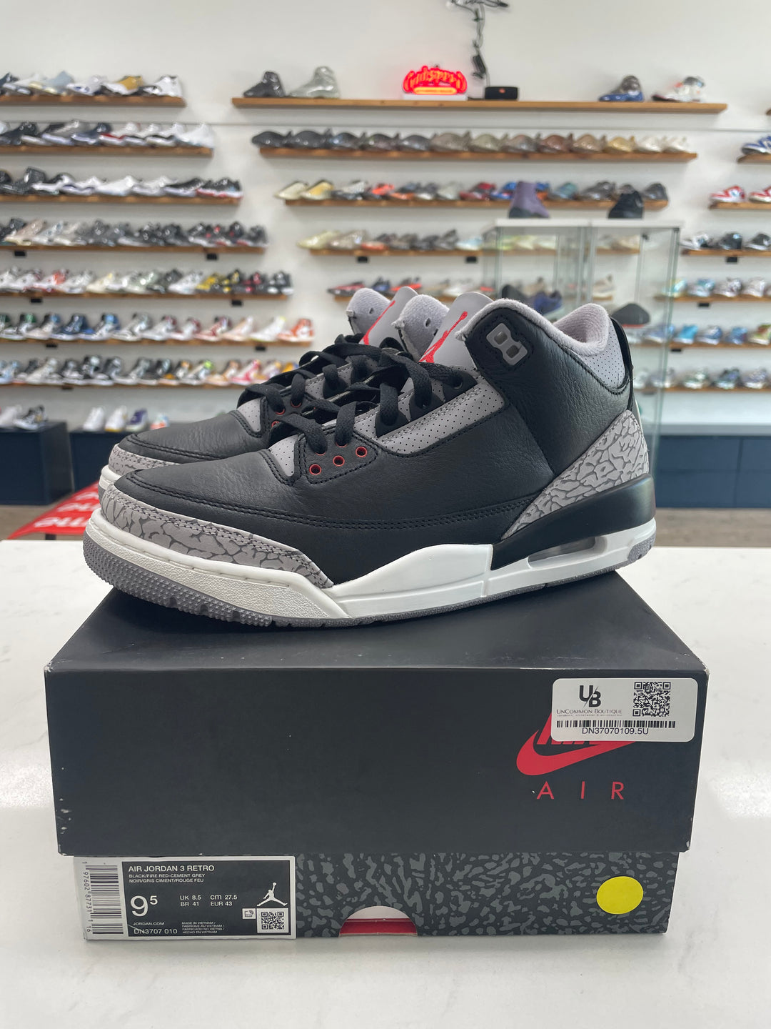 Jordan 3 Retro OG Black Cement (2024) - Worn