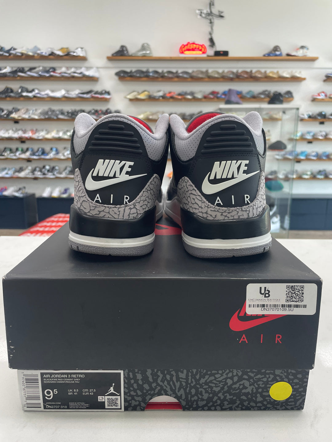 Jordan 3 Retro OG Black Cement (2024) - Worn