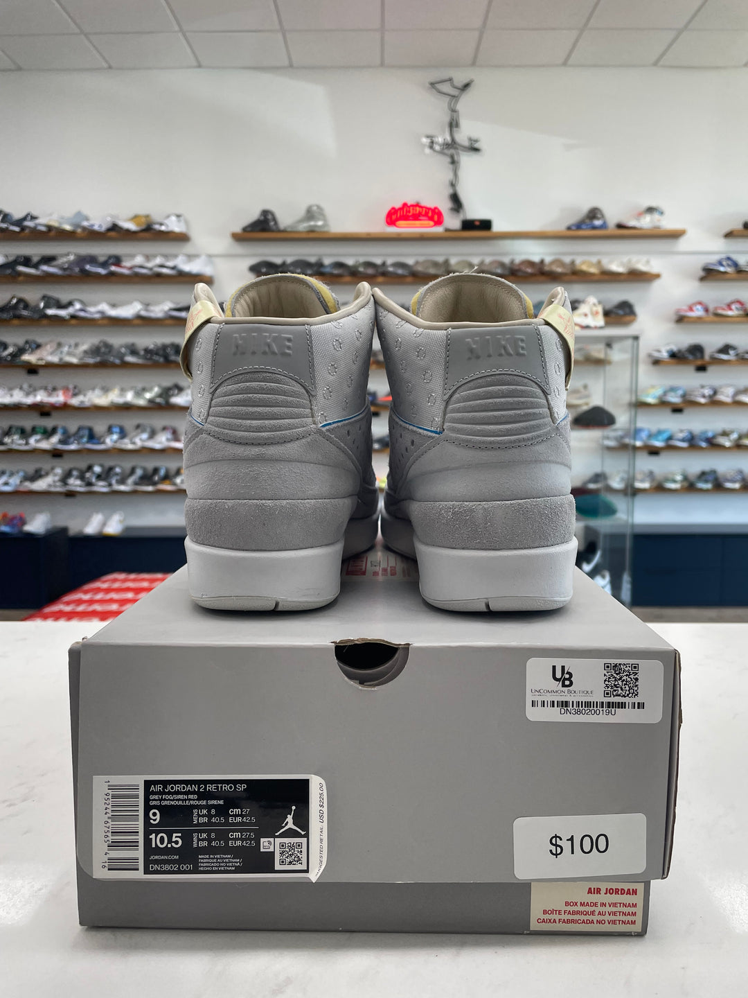 Jordan 2 Retro SP Union Grey Fog - Worn
