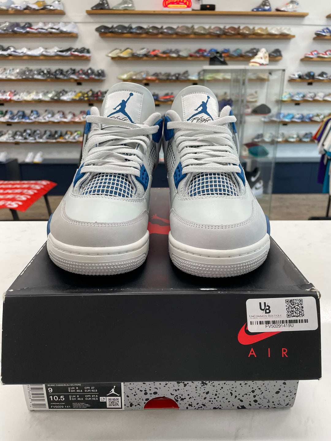 Jordan 4 Retro Military Blue (2024) - Worn