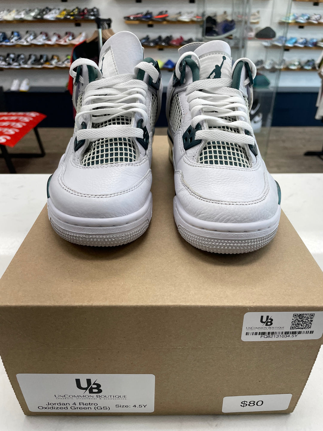 Jordan 4 Retro Oxidized Green (GS) - Worn