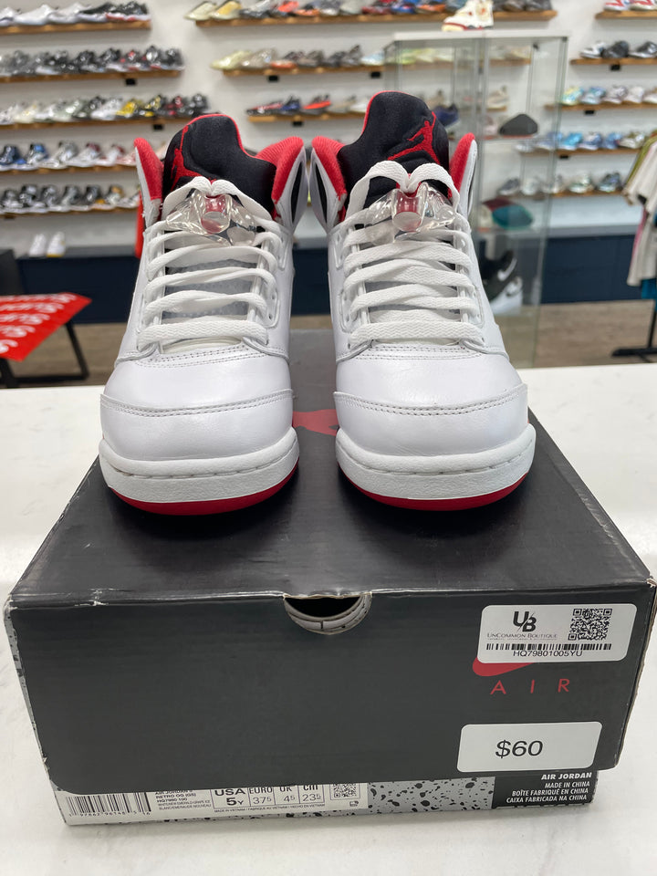 Jordan 5 Retro Fire Red Black Tongue (2025) (GS) - Worn