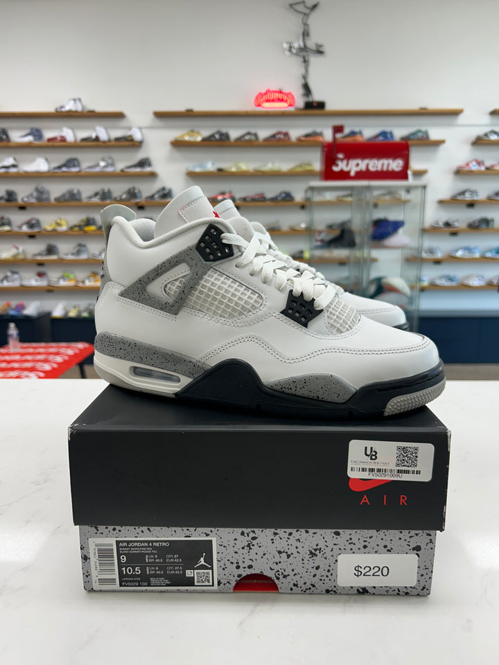 Jordan 4 Retro White Cement (2025) - Worn