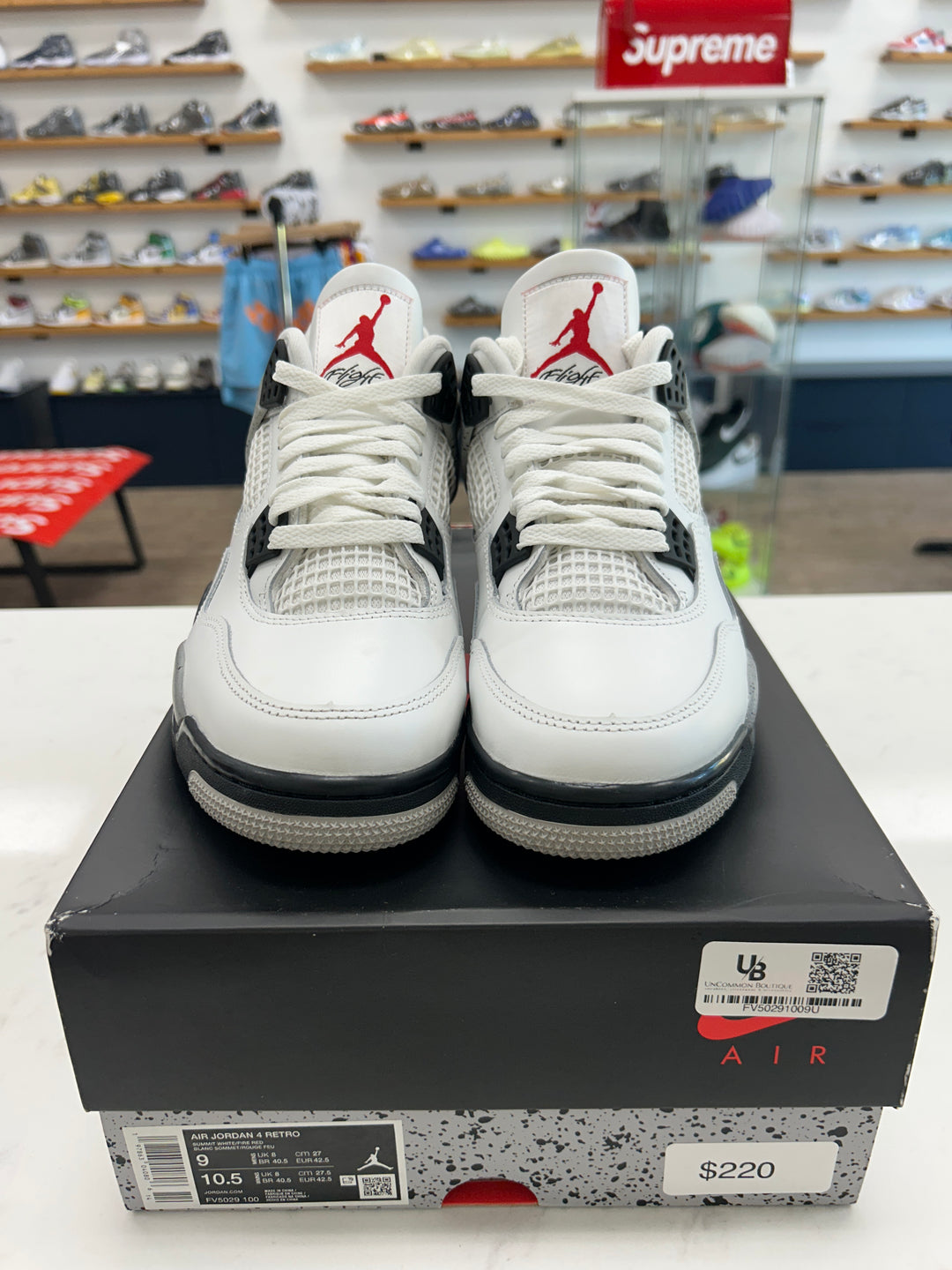 Jordan 4 Retro White Cement (2025) - Worn