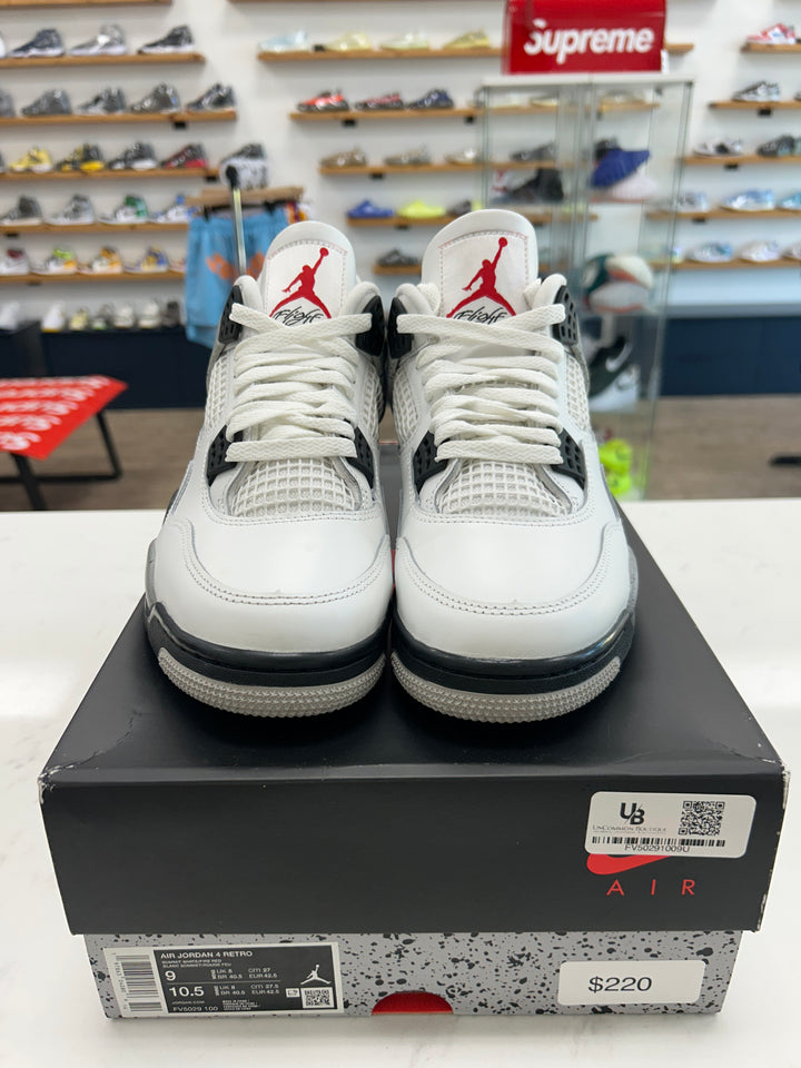 Jordan 4 Retro White Cement (2025) - Worn