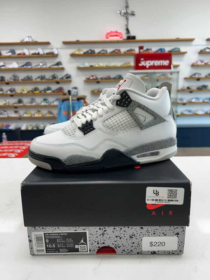 Jordan 4 Retro White Cement (2025) - Worn