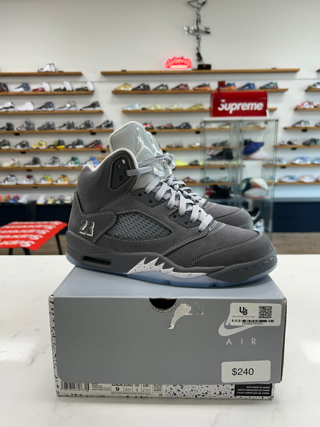 Jordan 5 Retro Wolf Grey (2026) - Worn