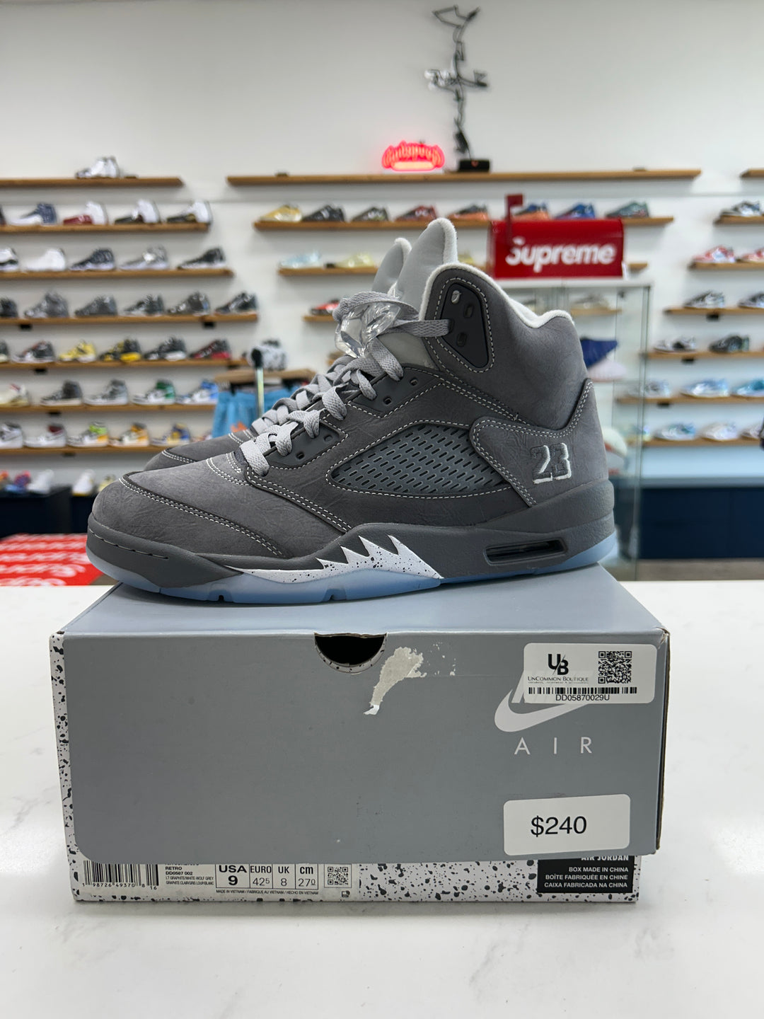 Jordan 5 Retro Wolf Grey (2026) - Worn