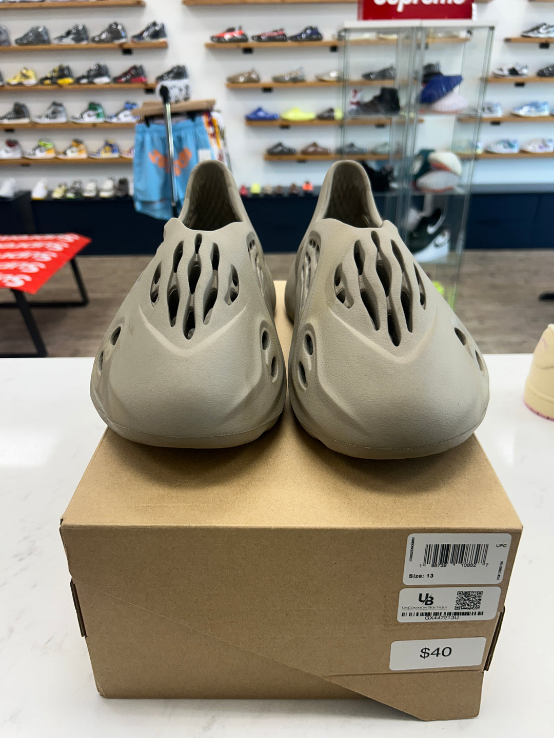 adidas Yeezy Foam RNNR Stone Sage - Worn