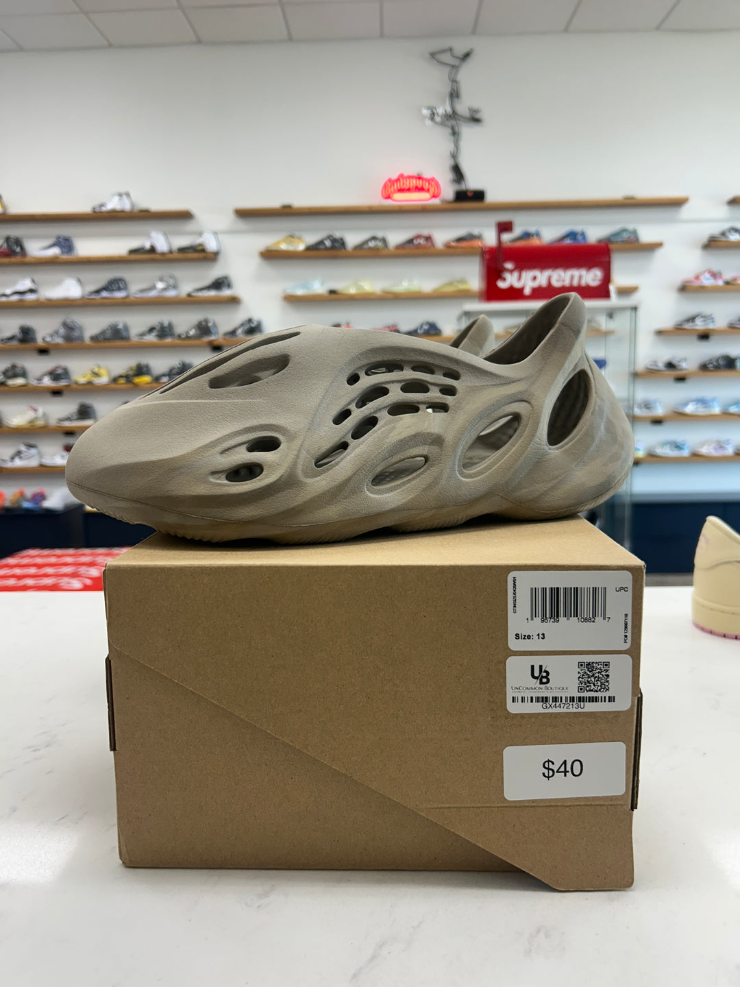 adidas Yeezy Foam RNNR Stone Sage - Worn