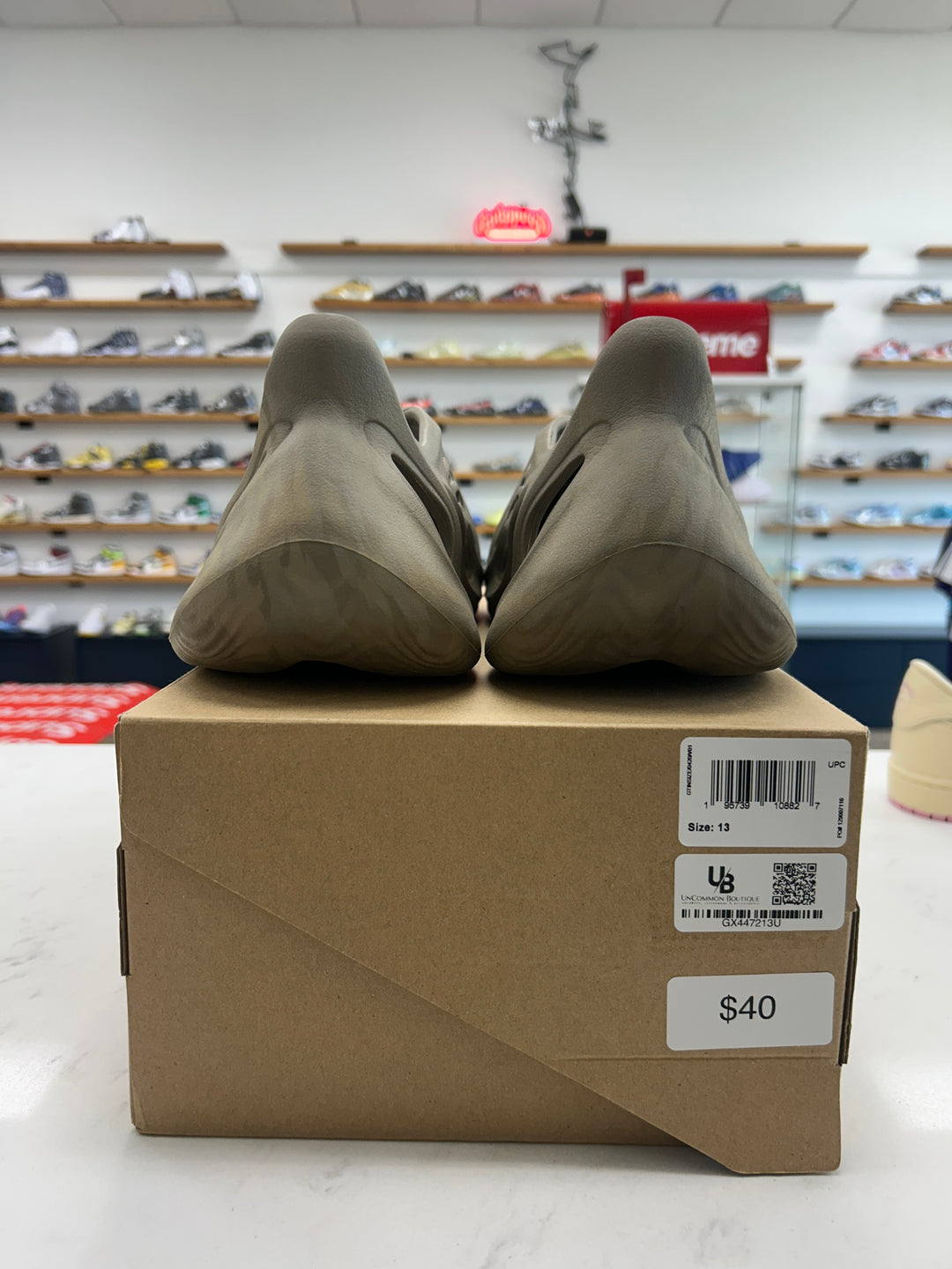 adidas Yeezy Foam RNNR Stone Sage - Worn