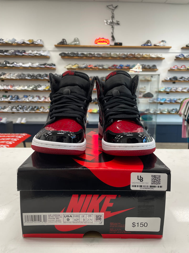 Jordan 1 Retro High OG Patent Bred - Worn