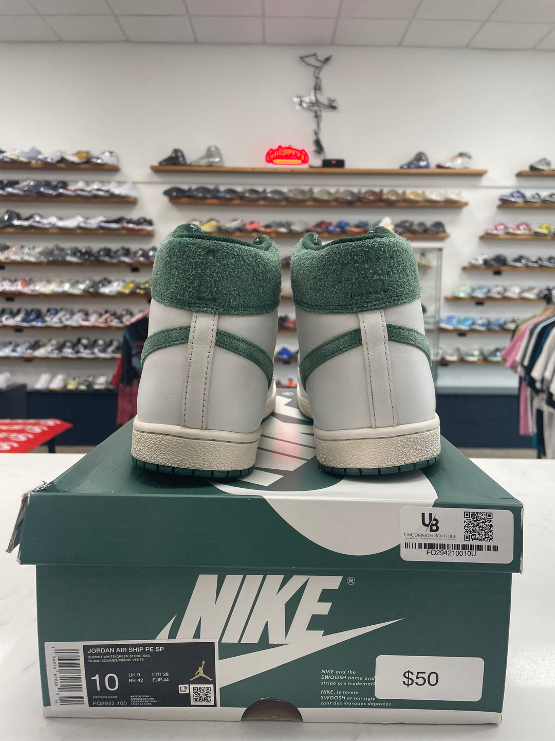 Nike Jordan Air Ship PE SP A Ma Maniére Green Stone - Worn