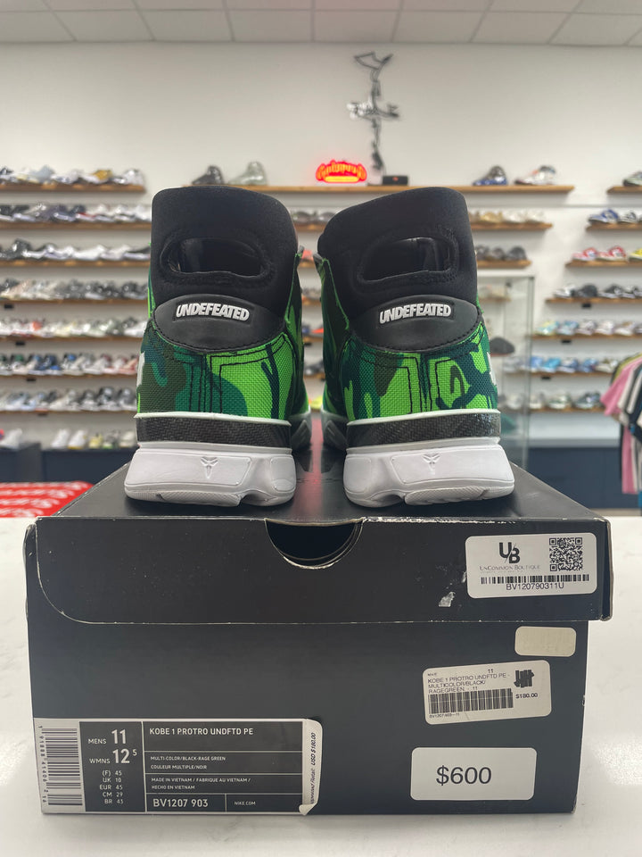 Nike Kobe 1 Protro Undefeated Green Camo (Silver Lake) - Worn