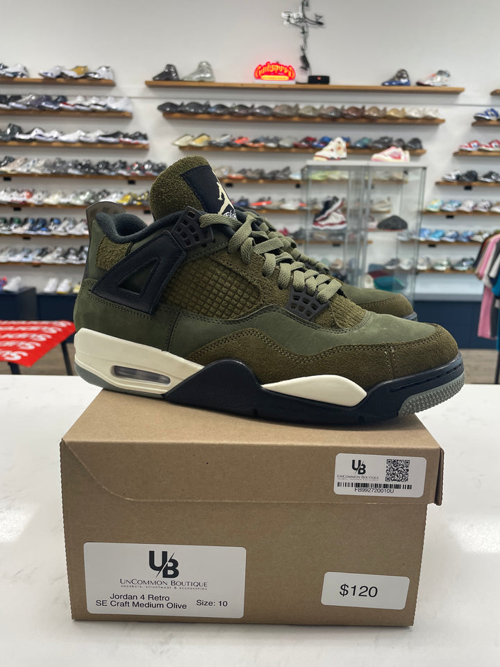 Jordan 4 Retro SE Craft Medium Olive - Worn