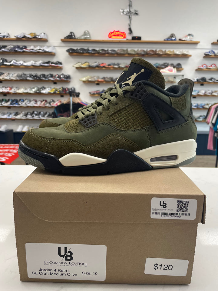 Jordan 4 Retro SE Craft Medium Olive - Worn