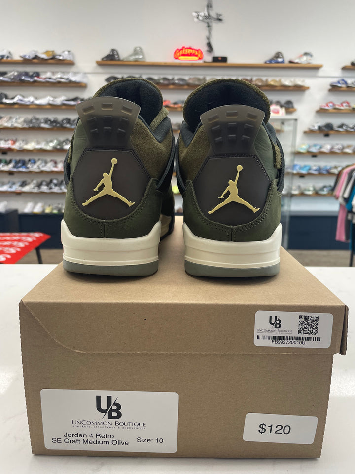 Jordan 4 Retro SE Craft Medium Olive - Worn