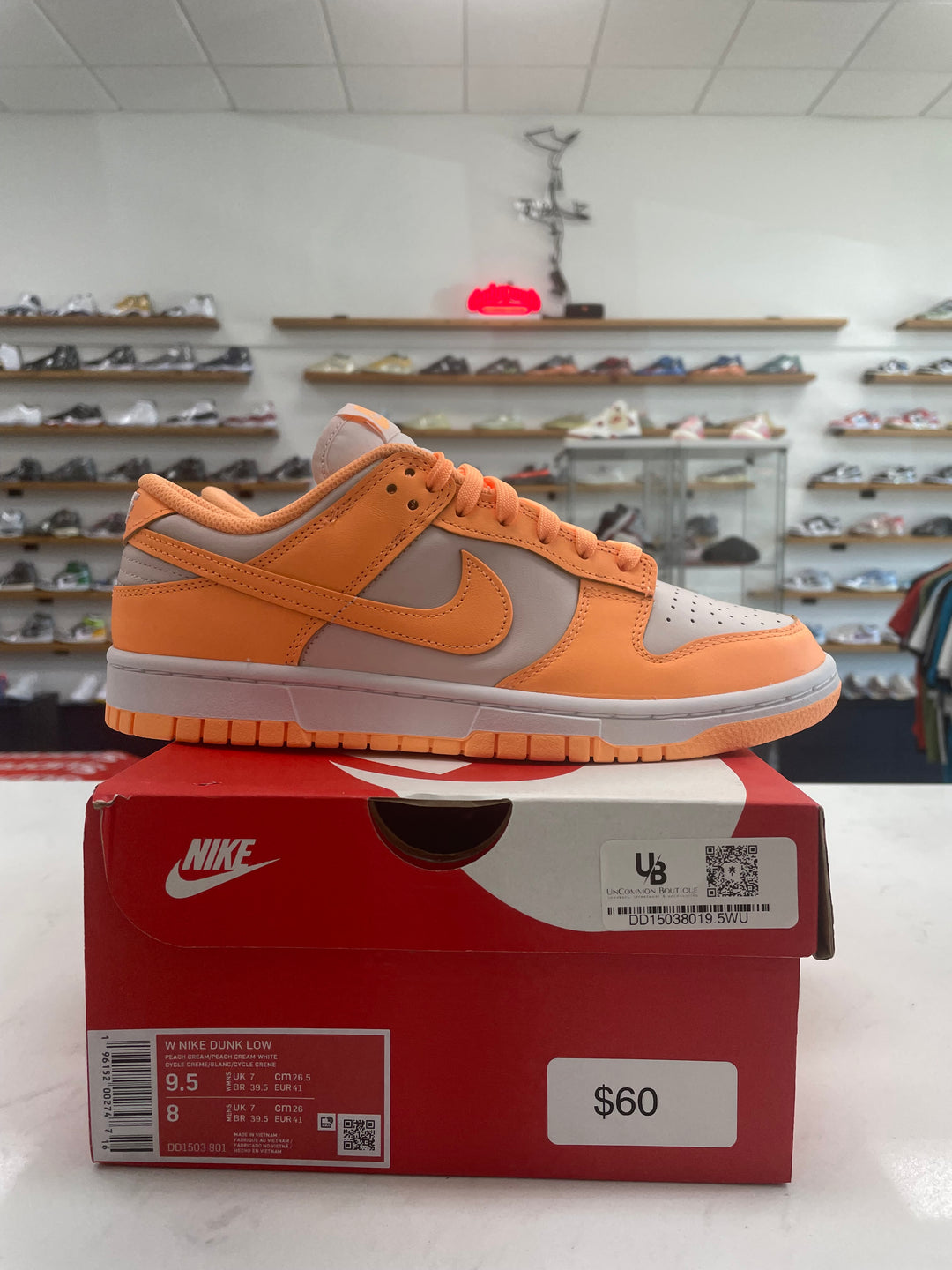 Nike Dunk Low Peach Cream (Women's) - Worn