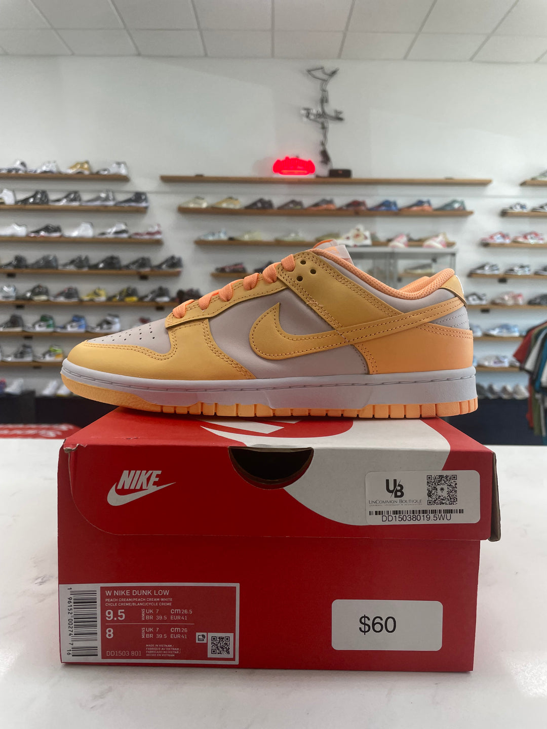 Nike Dunk Low Peach Cream (Women's) - Worn