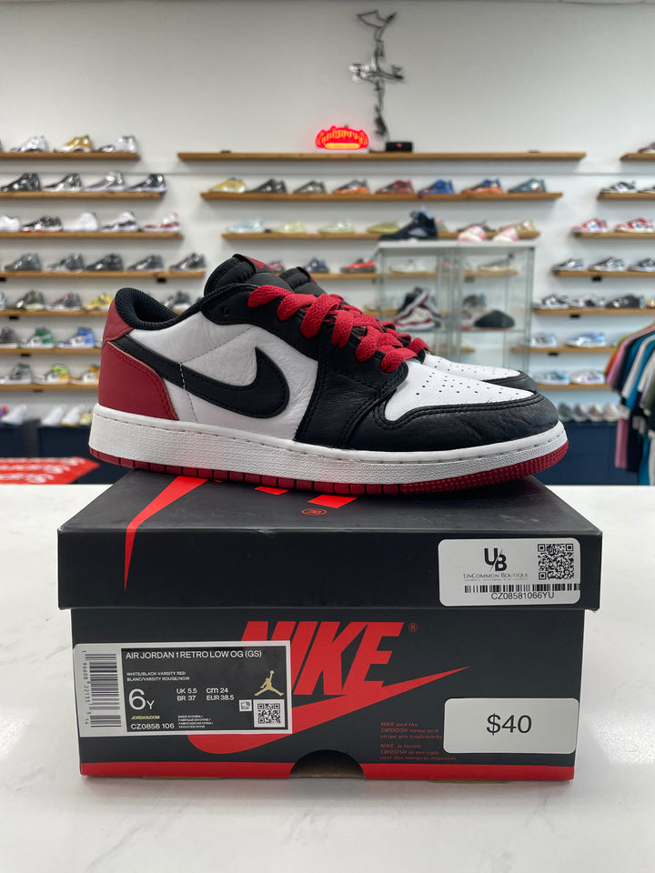 Jordan 1 Retro Low OG Black Toe (2023) (GS) - Worn