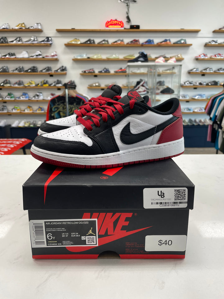 Jordan 1 Retro Low OG Black Toe (2023) (GS) - Worn
