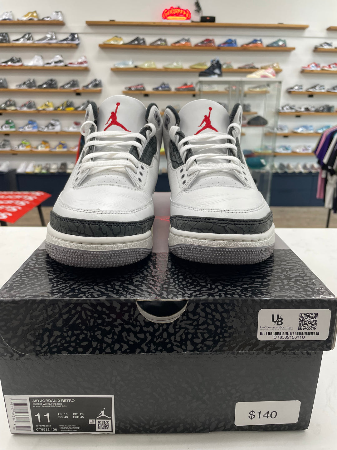 Jordan 3 Retro Cement Grey - Worn