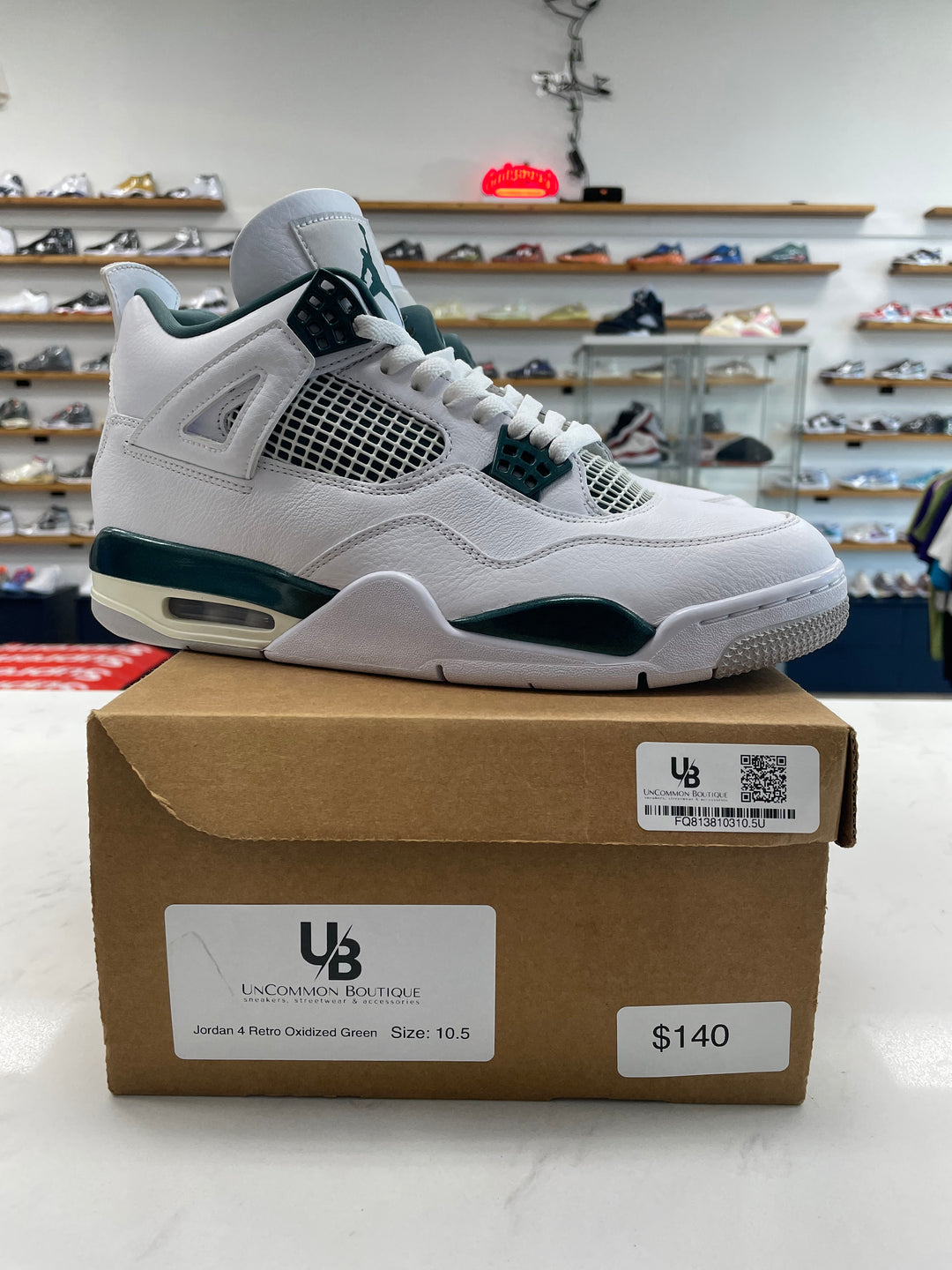 Jordan 4 Retro Oxidized Green - Worn