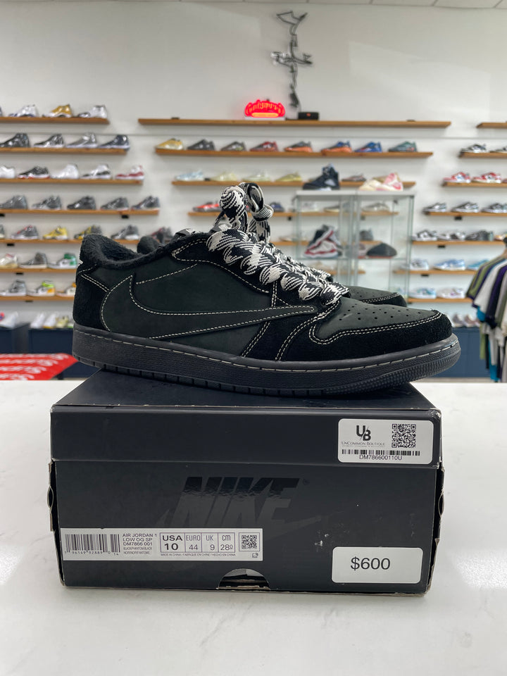 Jordan 1 Retro Low OG SP Travis Scott Black Phantom - Worn