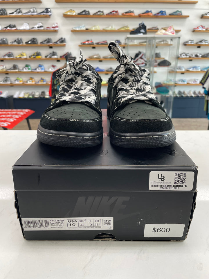 Jordan 1 Retro Low OG SP Travis Scott Black Phantom - Worn