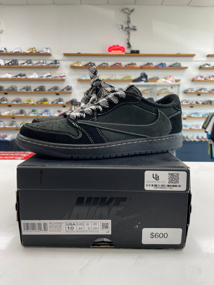 Jordan 1 Retro Low OG SP Travis Scott Black Phantom - Worn