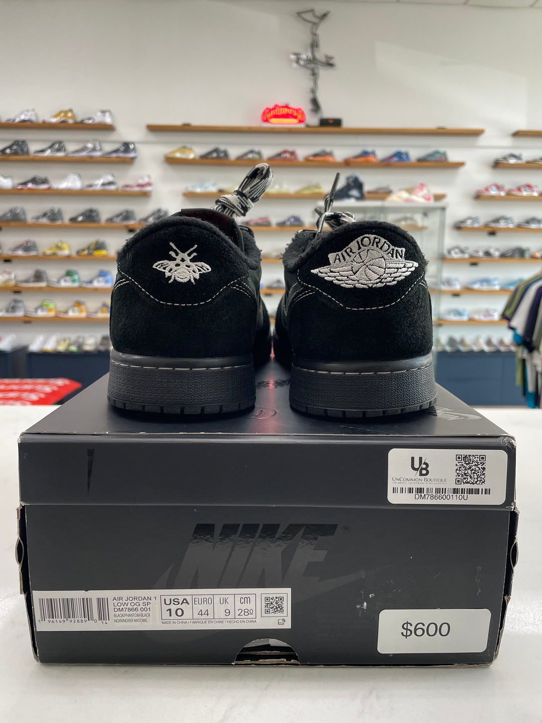 Jordan 1 Retro Low OG SP Travis Scott Black Phantom - Worn