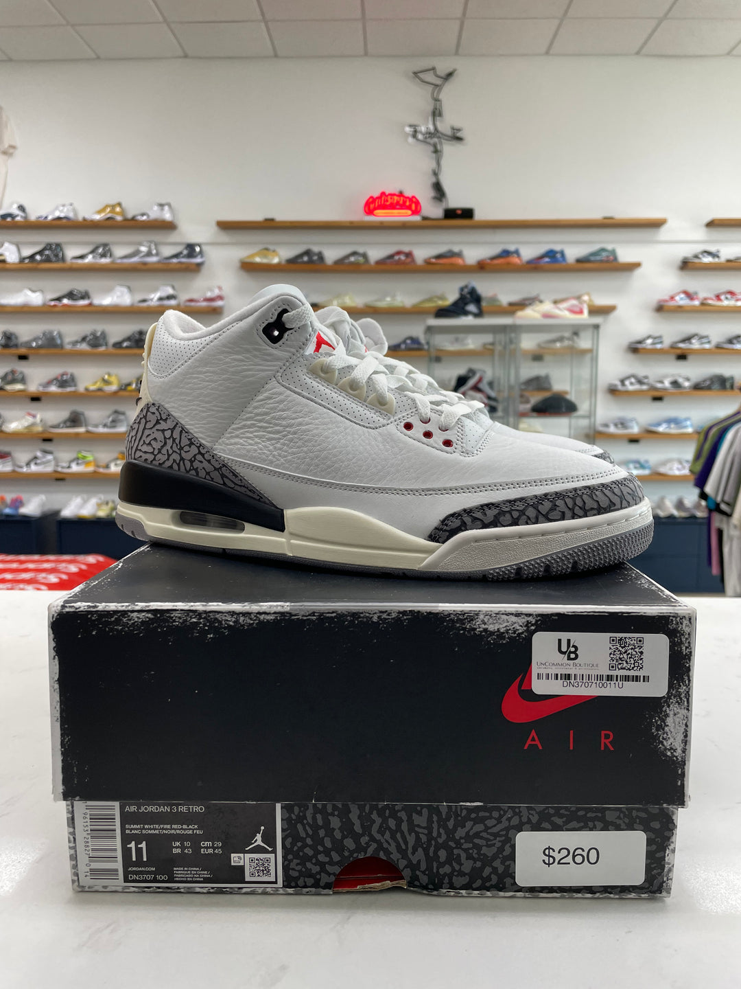 Jordan 3 Retro White Cement Reimagined - Worn