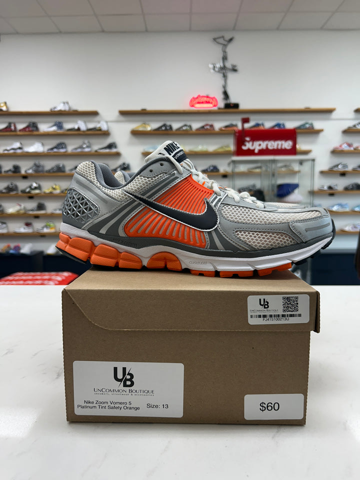 Nike Zoom Vomero 5 Platinum Tint Safety Orange - Worn