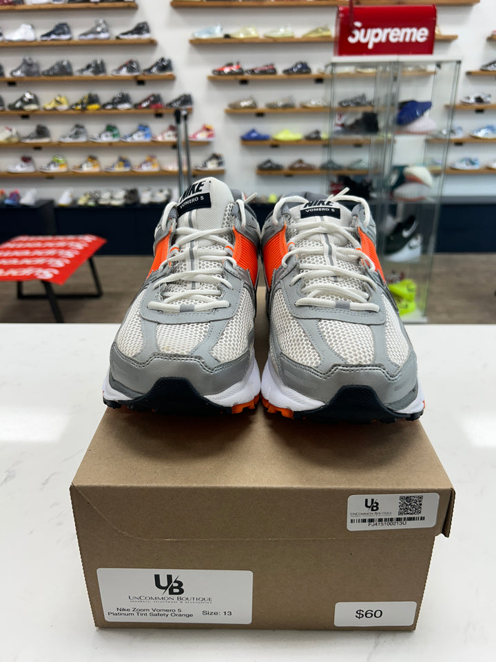 Nike Zoom Vomero 5 Platinum Tint Safety Orange - Worn