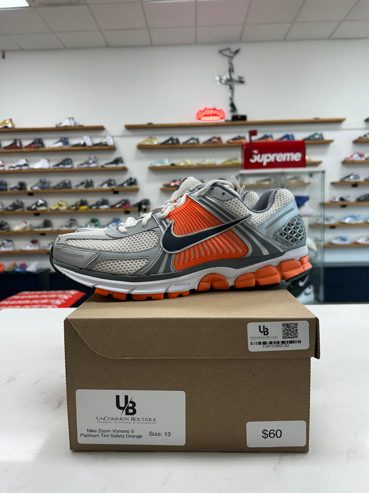 Nike Zoom Vomero 5 Platinum Tint Safety Orange - Worn
