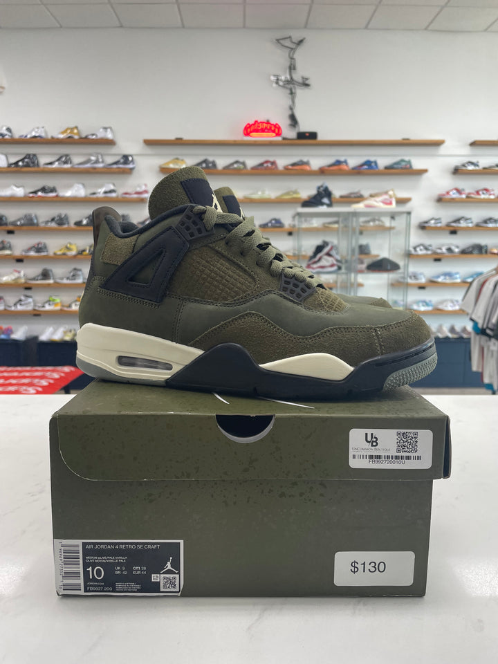 Jordan 4 Retro SE Craft Medium Olive - Worn