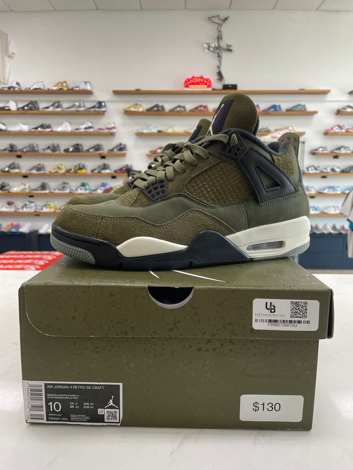 Jordan 4 Retro SE Craft Medium Olive - Worn