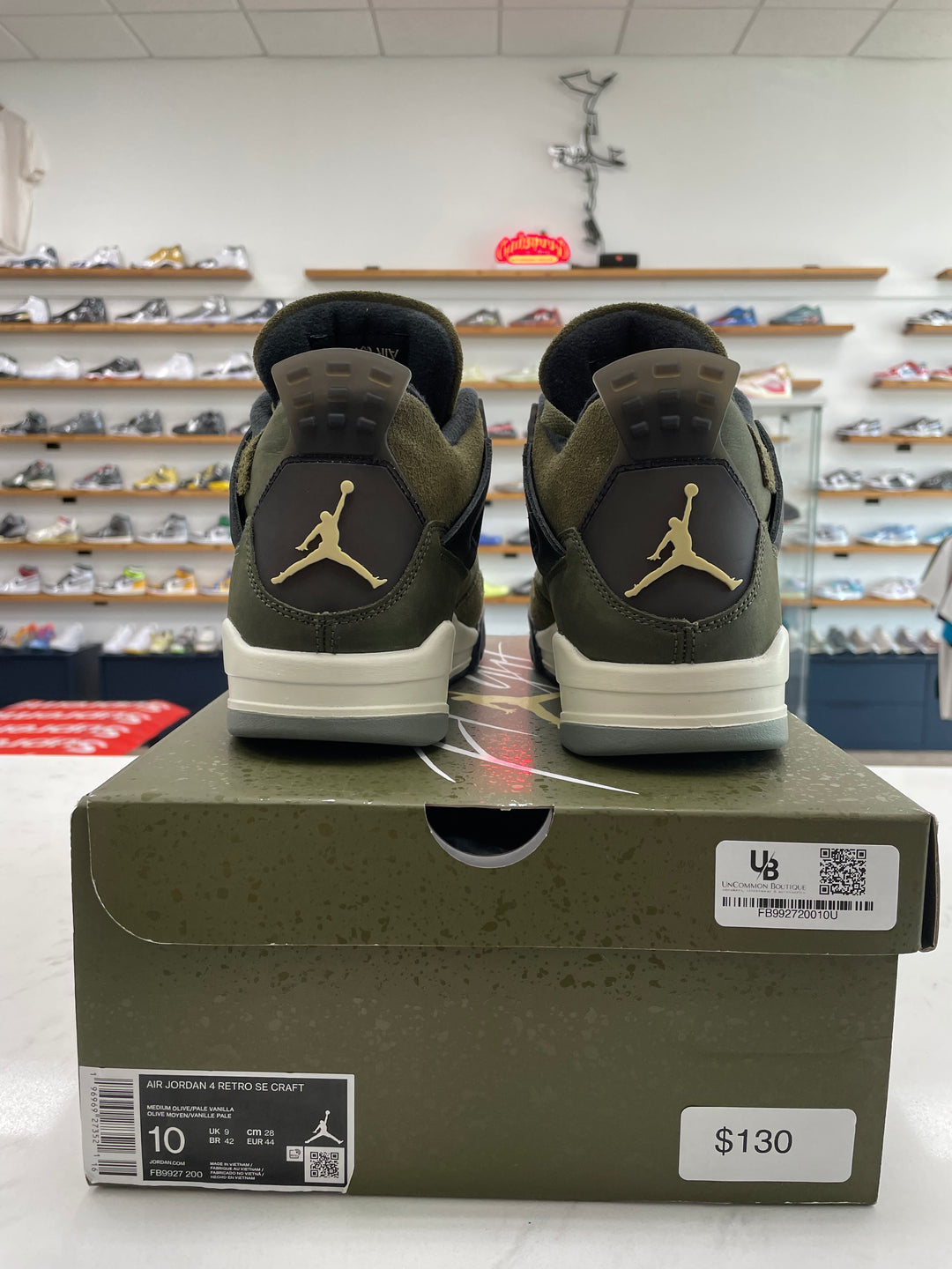 Jordan 4 Retro SE Craft Medium Olive - Worn