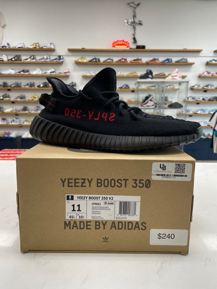 adidas Yeezy Boost 350 V2 Black Red - Worn