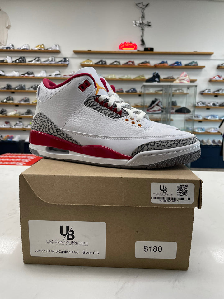 Jordan 3 Retro Cardinal Red - Worn
