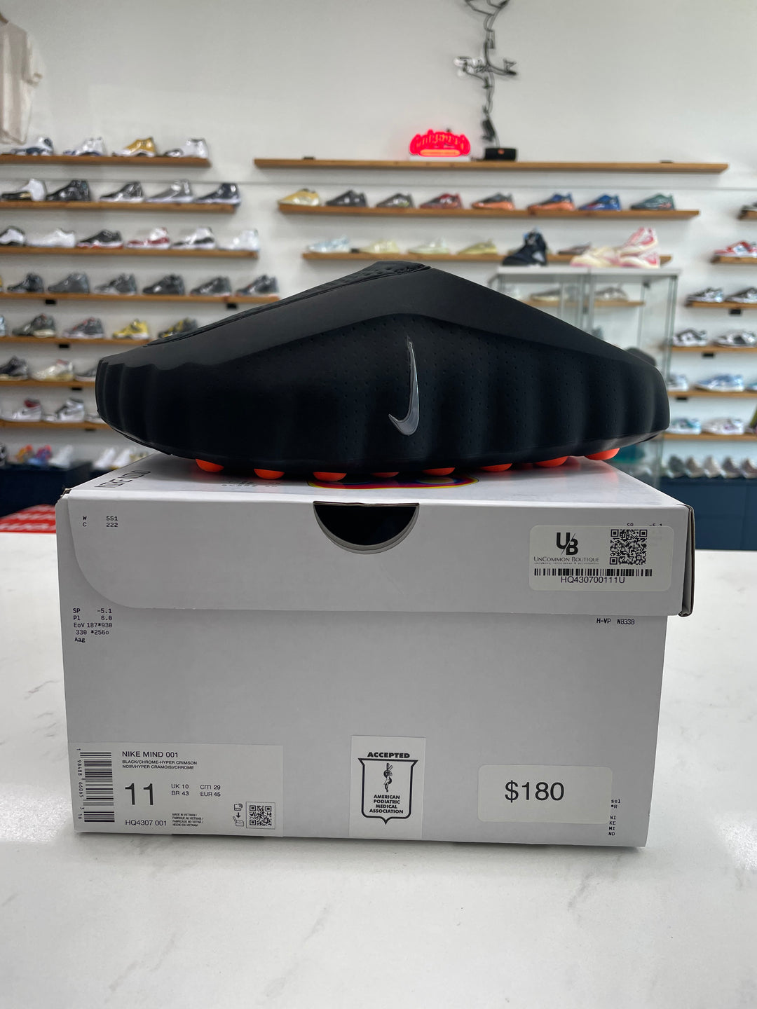 Nike Mind 001 Slide Black Chrome - Worn