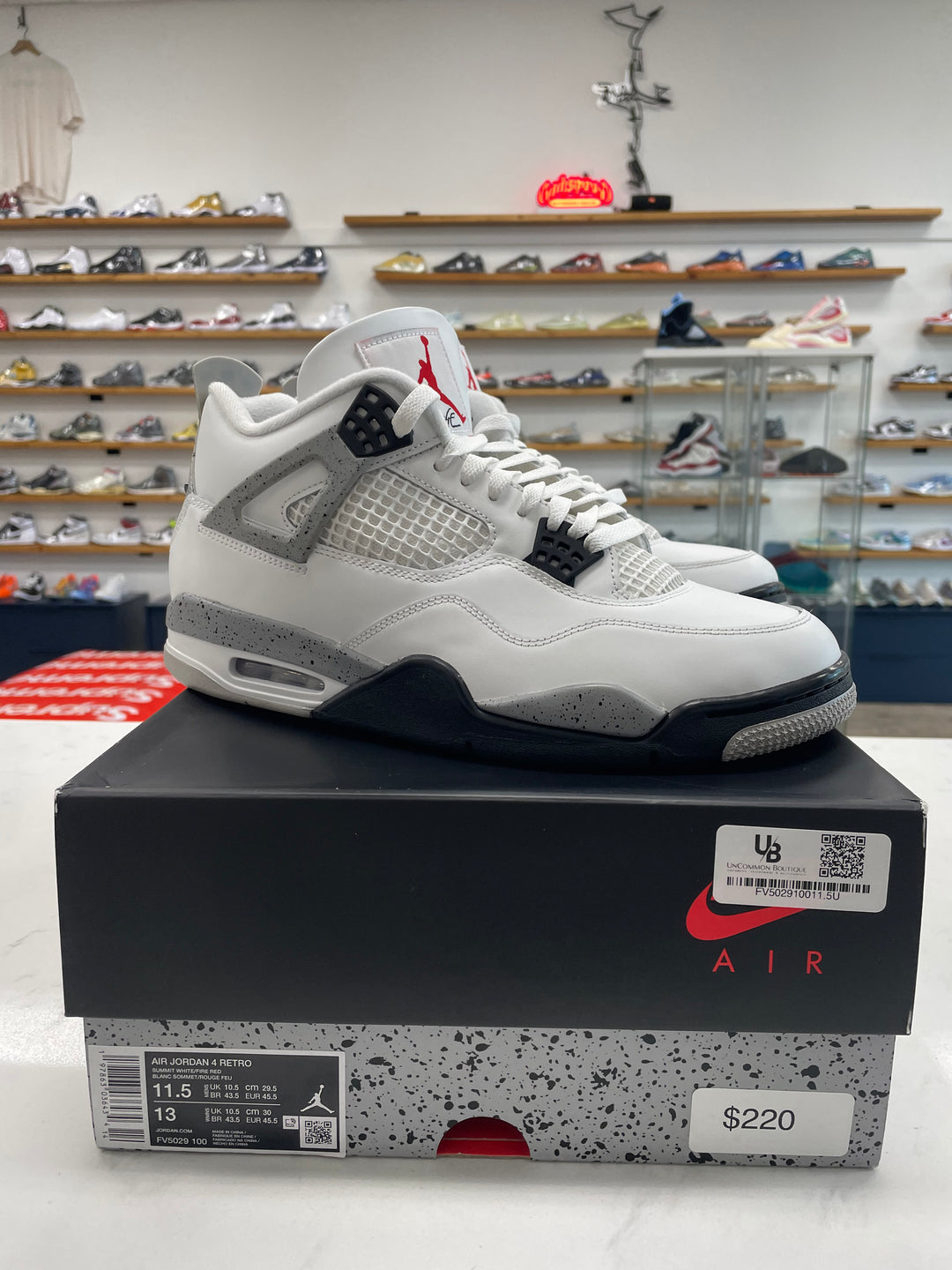 Jordan 4 Retro White Cement (2025) - Worn