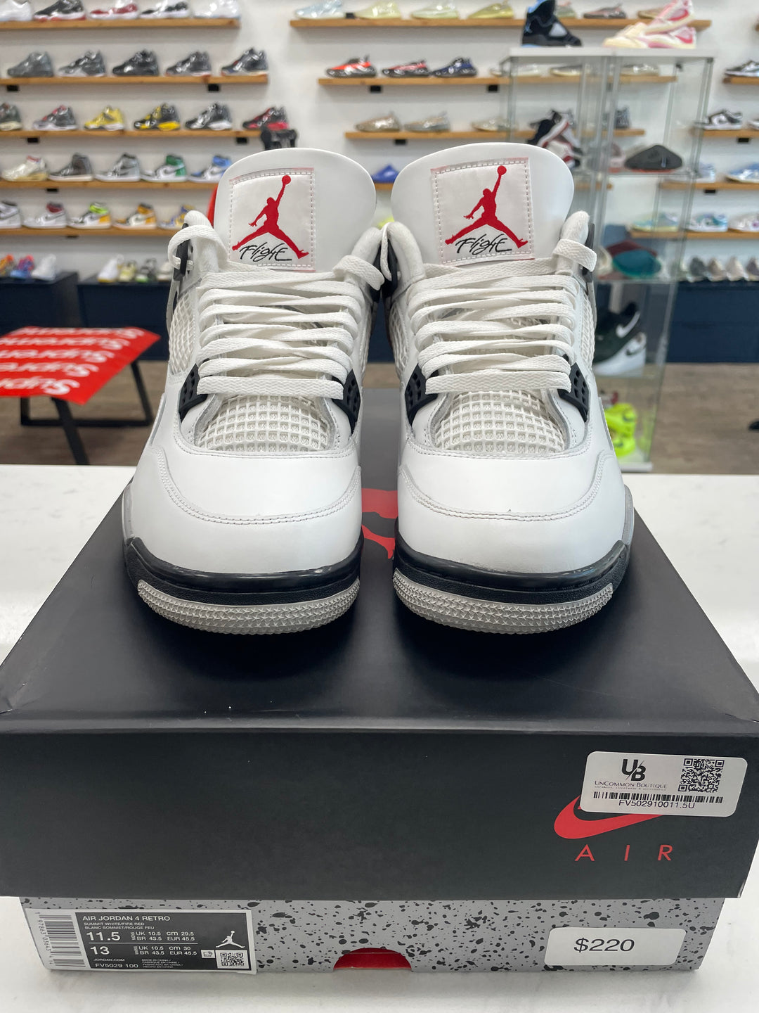 Jordan 4 Retro White Cement (2025) - Worn