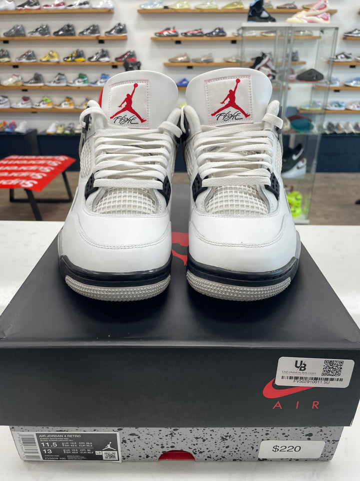 Jordan 4 Retro White Cement (2025) - Worn